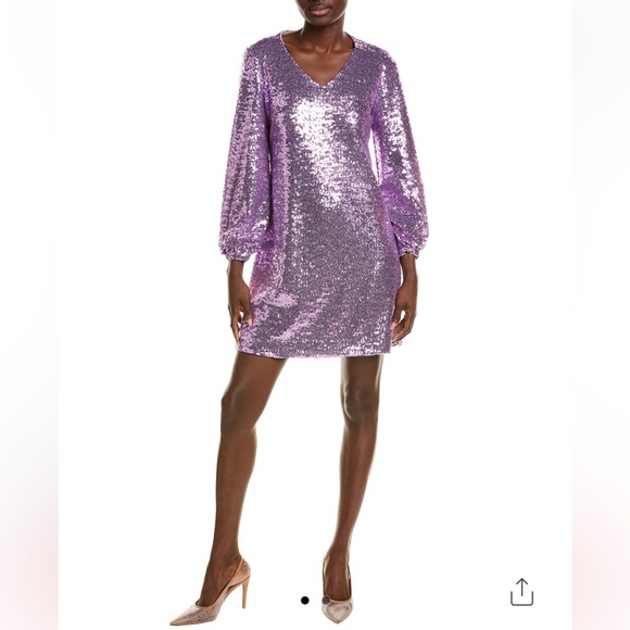 tyler böe Porter Sequin Shift Dress in Lavender, Size Large, NWT - Picture 17 of 17